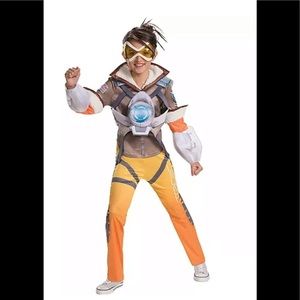 Nwot overwat tracer muscle  girls costume large 10-12 no googles